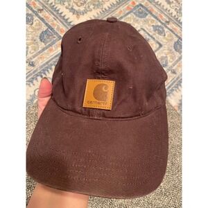 Carhartt Canvas Baseball Cap Dark Brown Adjustable Hat AH0289-W OSFA